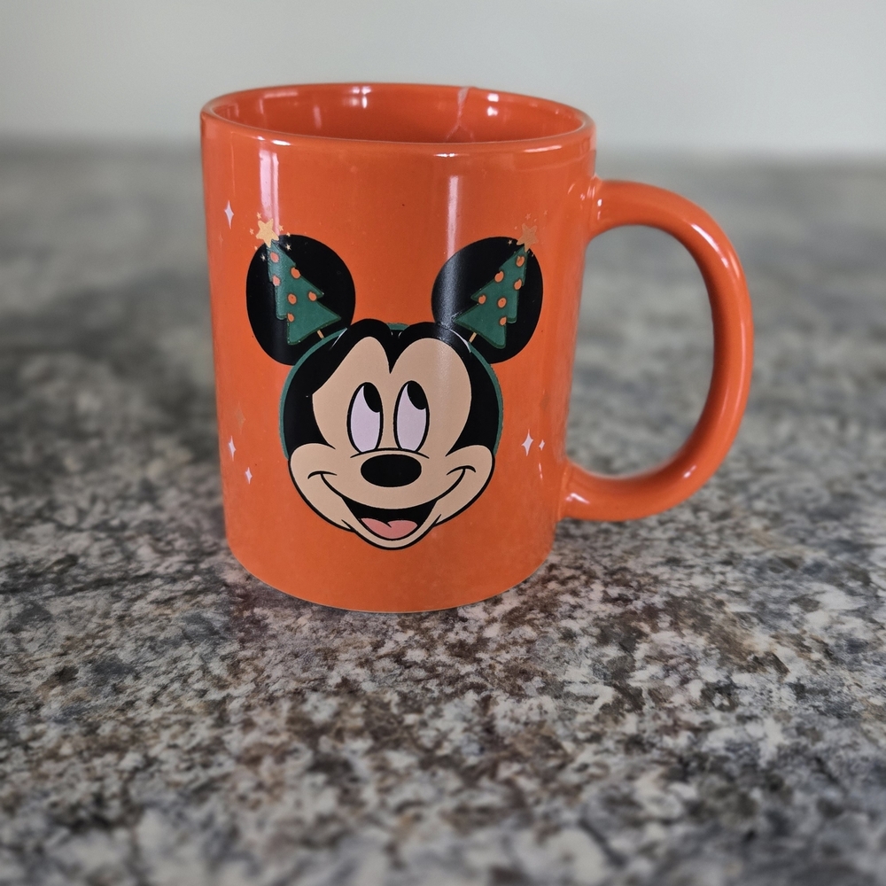 Christmas Disney Mickey Mouse Orange Mug - Picture 2 of 6